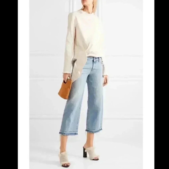 SIMON MILLER W005 CROP GRANTS Denim - Picture 1 of 7